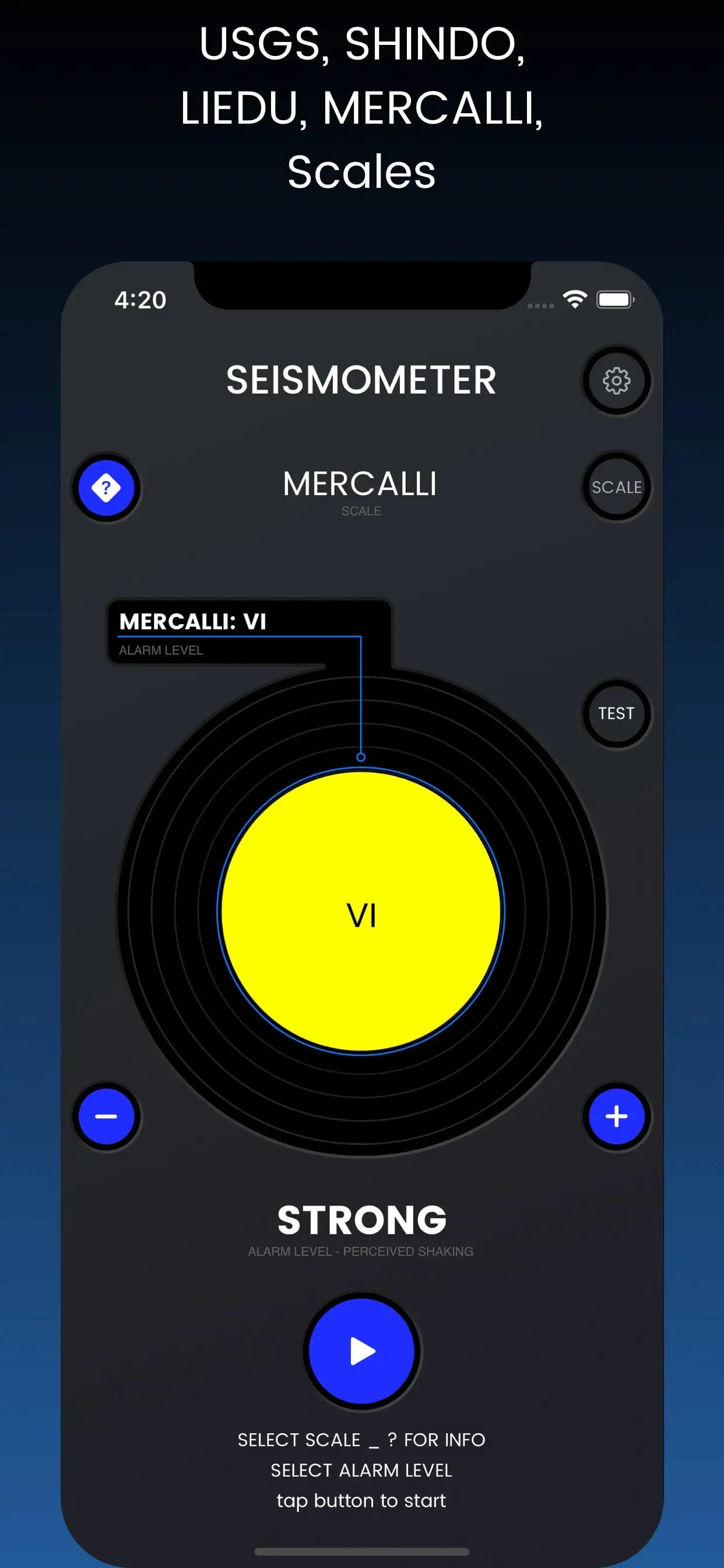 Seismometer App Screenshot 4